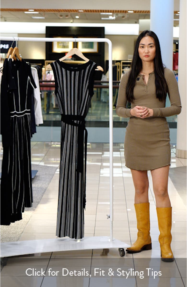 Modern Fit Sleeveless Rib Knit Dress, sales video thumbnail