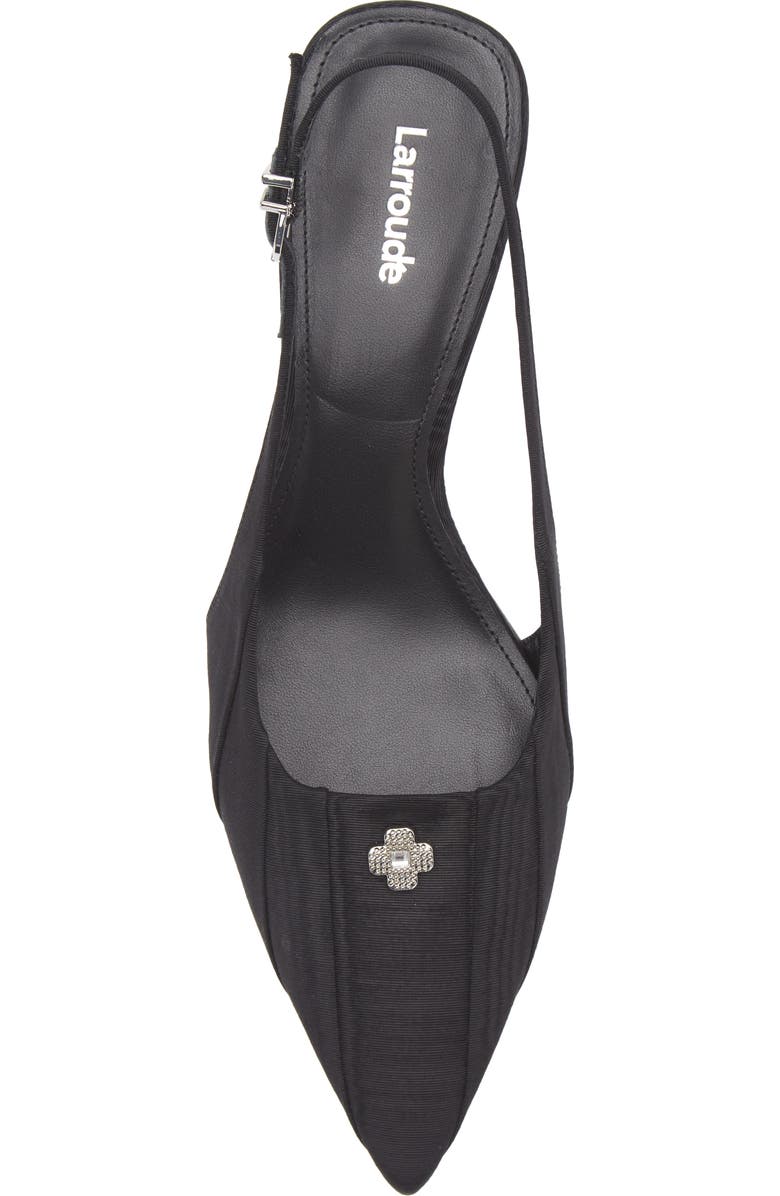 Larroudé Maxime Slingback Pointed Toe Kitten Heel Pump, Alternate, color,