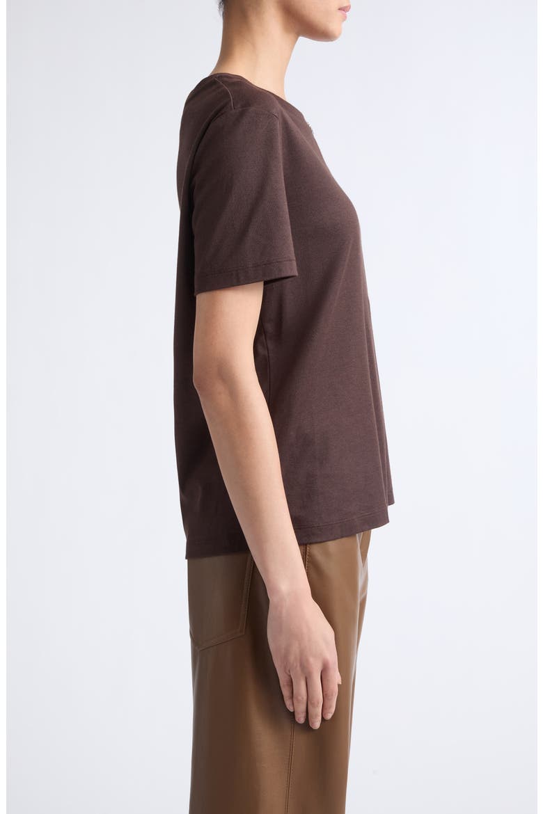 Mitico Embellished Cotton & Modal T-Shirt, Alternate, color, BROWN