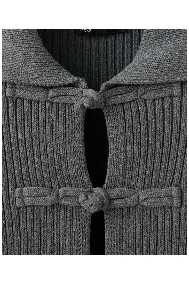 Toggle Rib Cardigan, Alternate, color, GREY