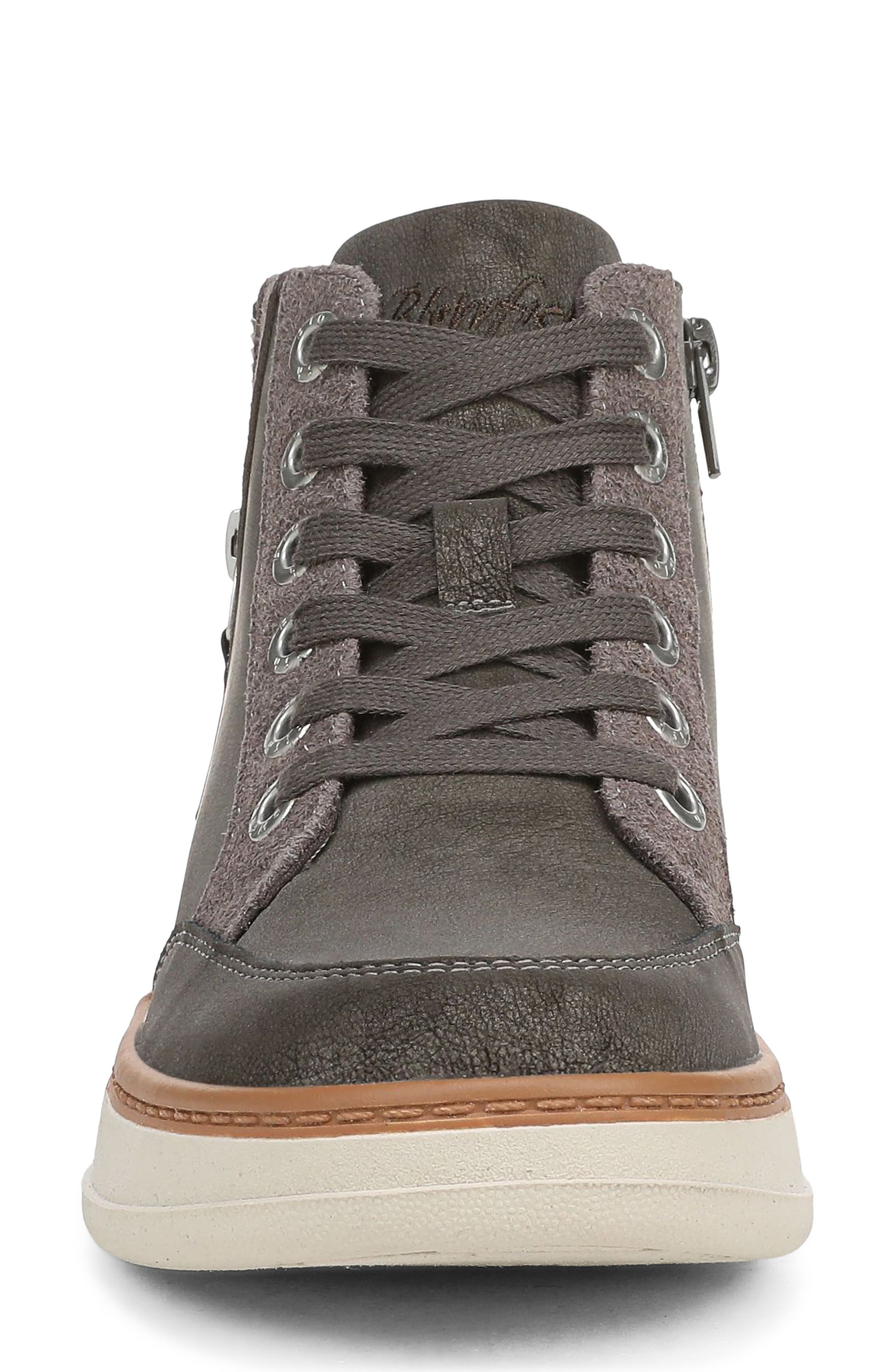 Camden 2 Faux Leather Wedge Sneaker Bootie, Alternate, color, CHARCOAL FAUX LEATHER