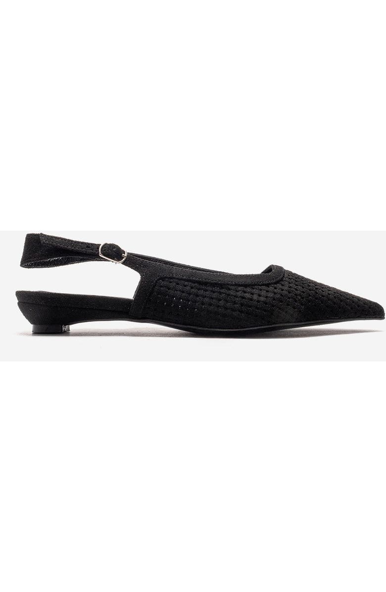 Prologue Shoes Aviva Slingback Pointed Toe Pump, Alternate, color, Black Suede