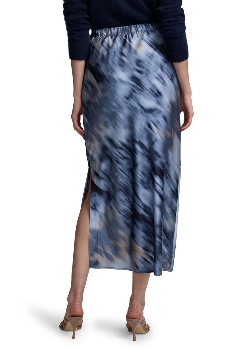 NIC+ZOE Romance Silk Blend Drawstring Skirt, Alternate, color, Blue Multi