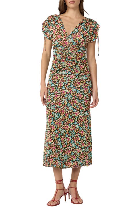 Ella Floral Midi Dress