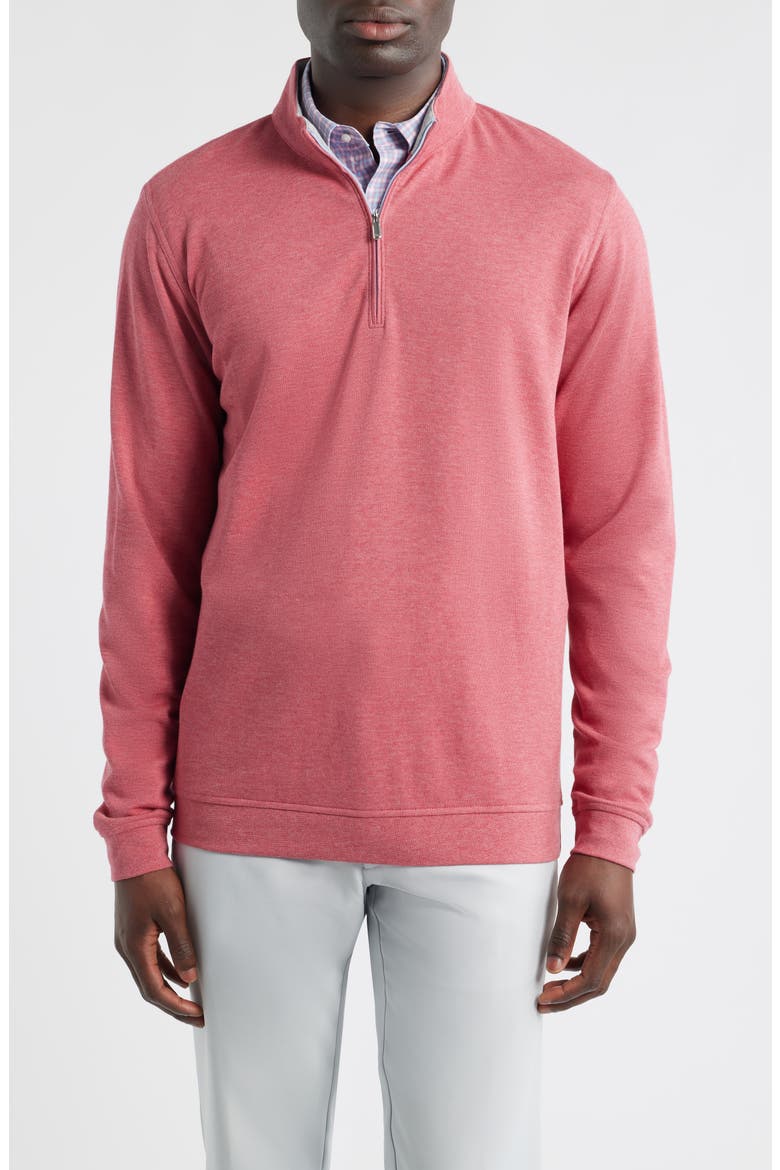 Comfort Interlock Quarter Zip Pullover, Main, color, CHILI RED
