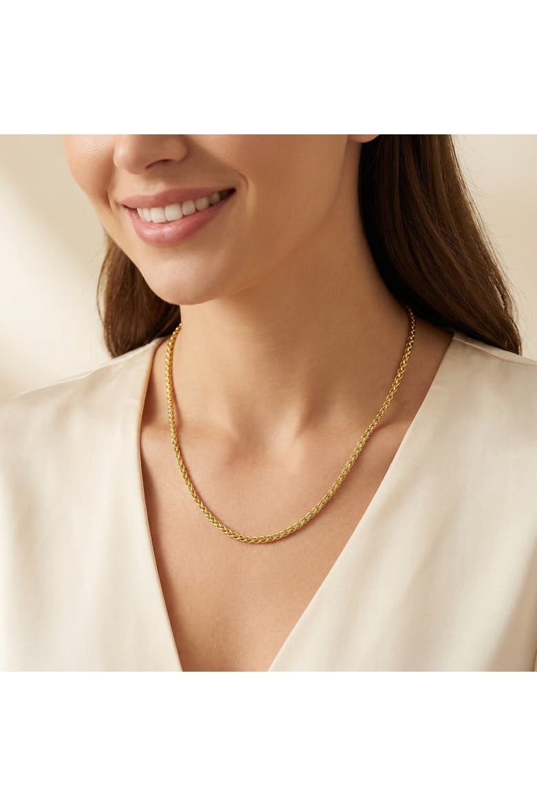 14k Gold Filled 2.5mm Round Wheat Chain Necklace, Alternate, color, 14k Yellow Gold