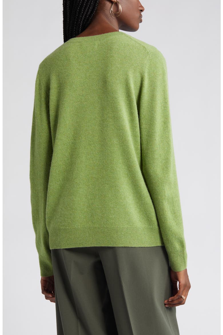 Cashmere Crewneck Sweater, Alternate, color, OLIVE EPSOM