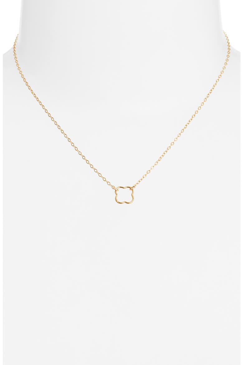 Clover Pendant Necklace, Alternate, color, GOLD