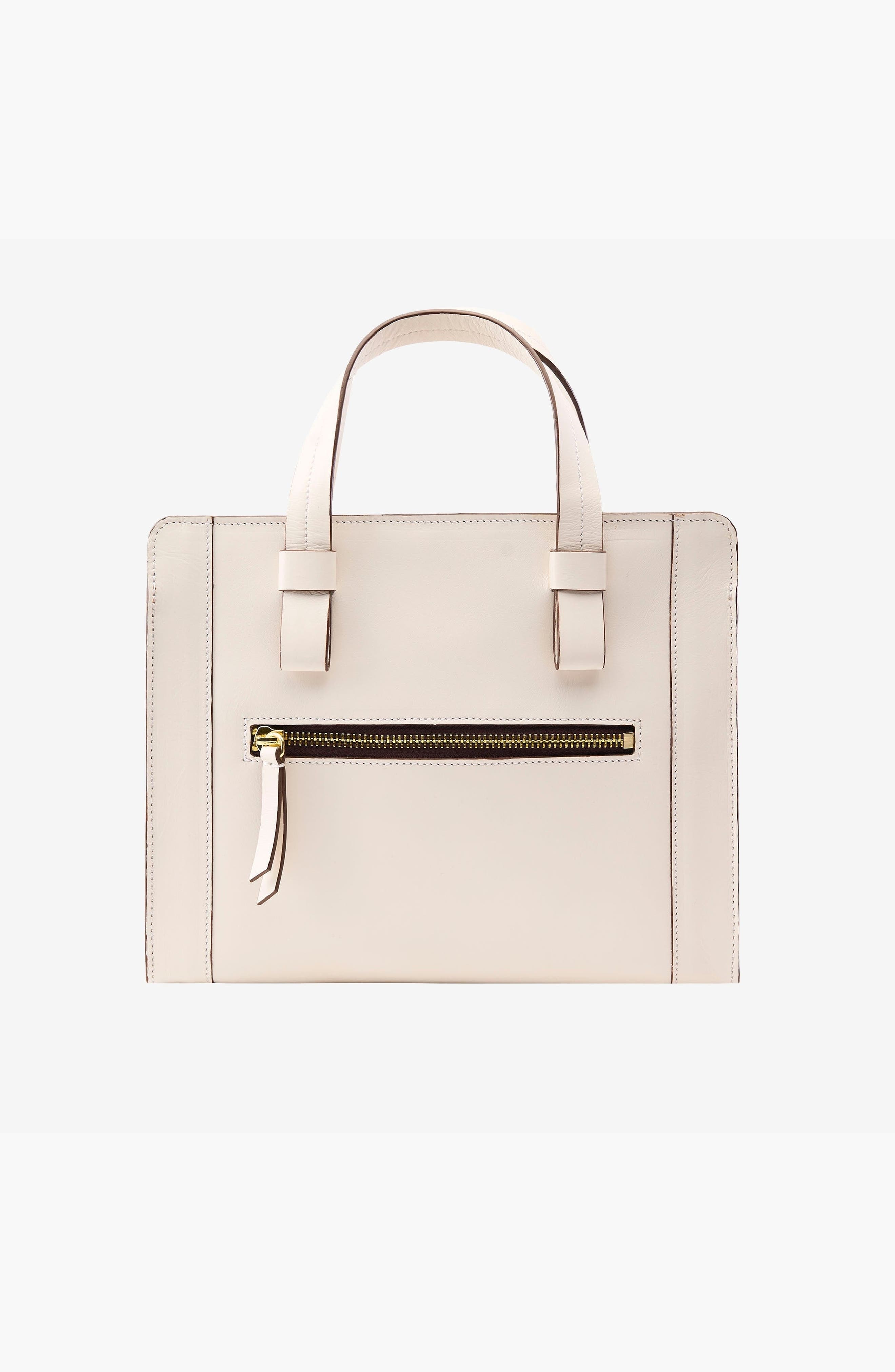 Hiro Mini Melba Satchel, Alternate, color, Ivory