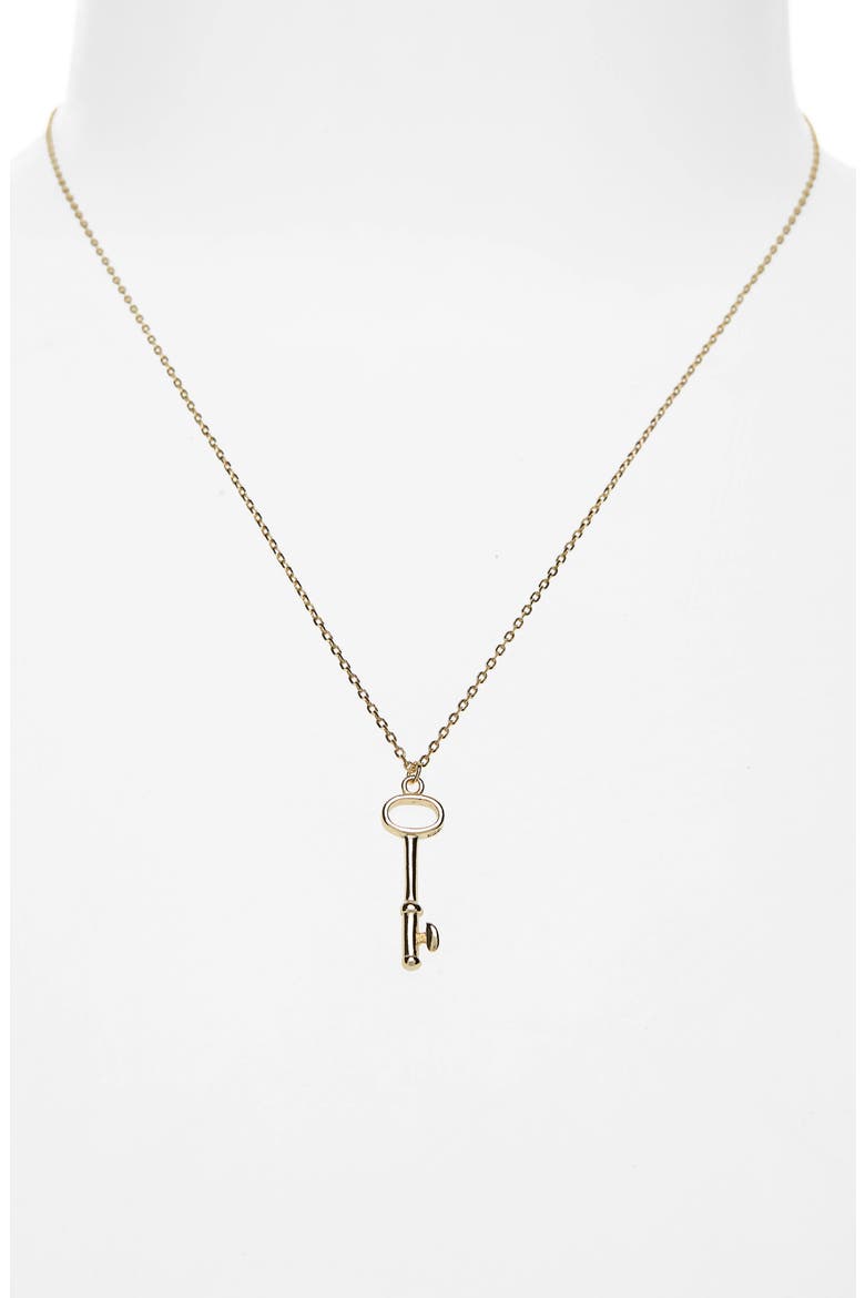 Key Pendant Necklace, Alternate, color, GOLD
