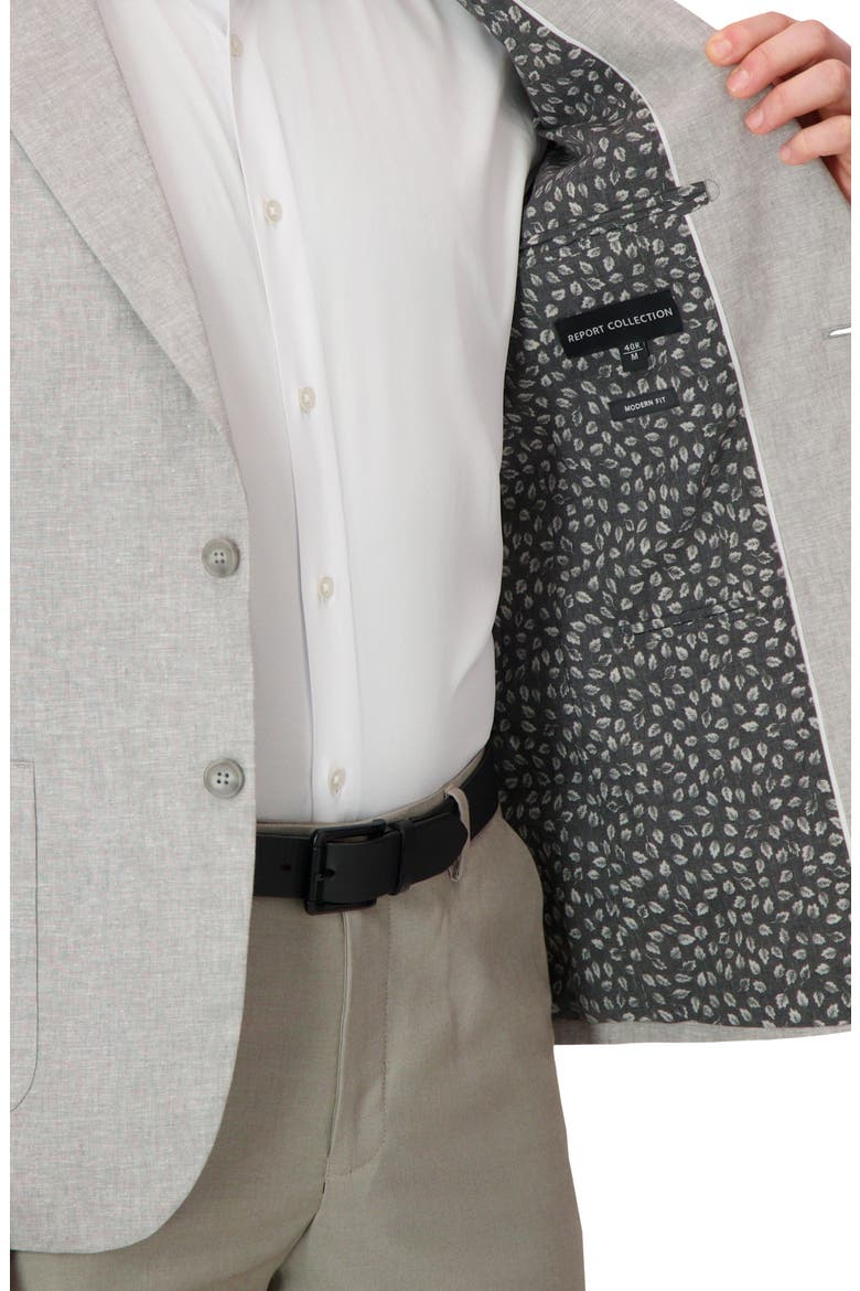 Linen & Cotton Blend Sport Coat, Alternate, color, GREY