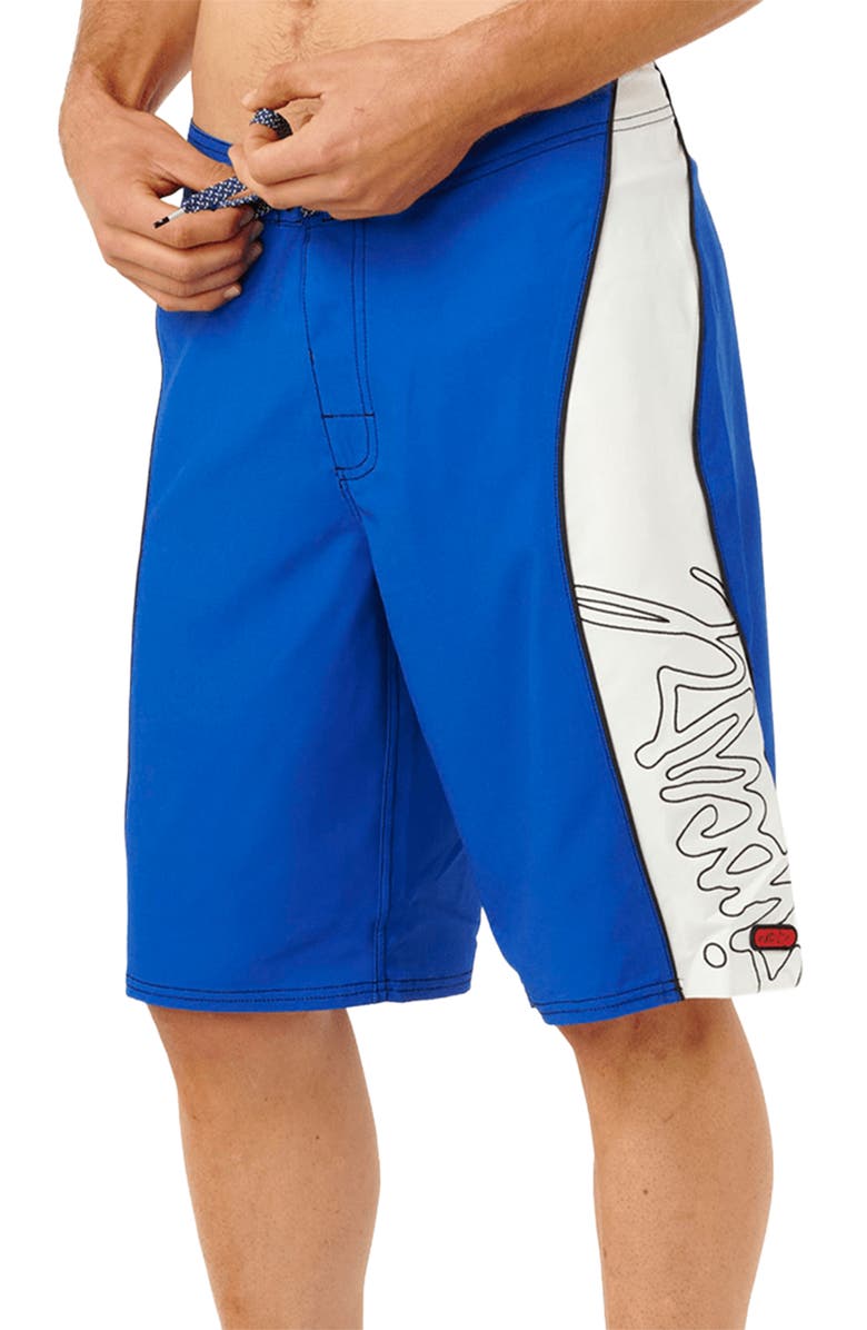 Rip Curl Mirage Panel Beater Volley Swim Trunks, Alternate, color, Cobalt