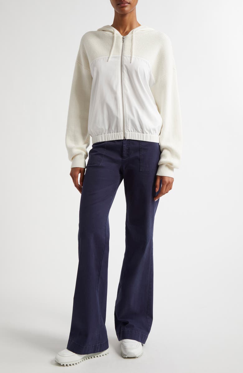 ATM Anthony Thomas Melillo Mixed Media Cotton & Cashmere Zip-Up Hoodie, Alternate, color,