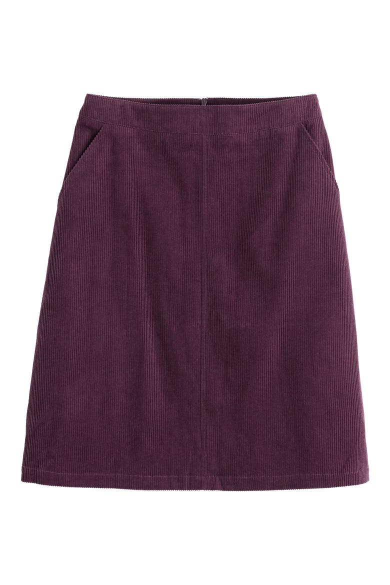 Dovetail Organic Cotton Corduroy Skirt, Alternate, color, DARK HELLEBORE