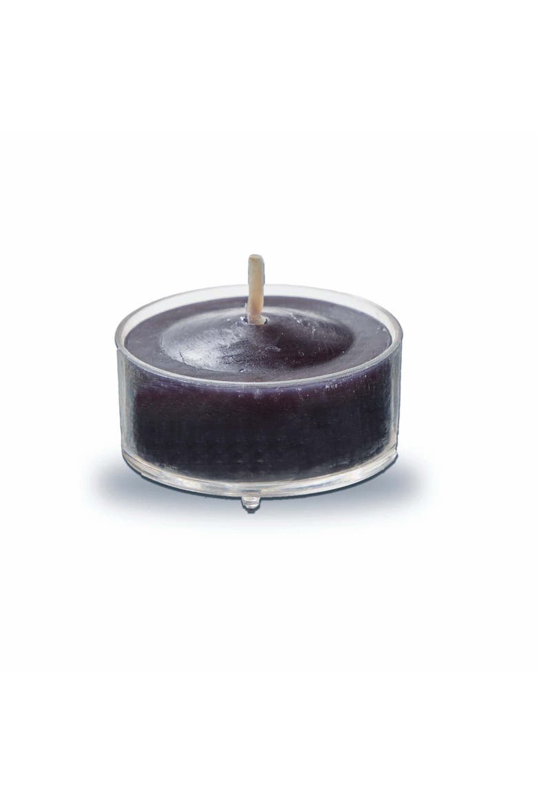 Color Studio Tealight Candles Set of Eight Black Paraffin Wax, Alternate, color, Black