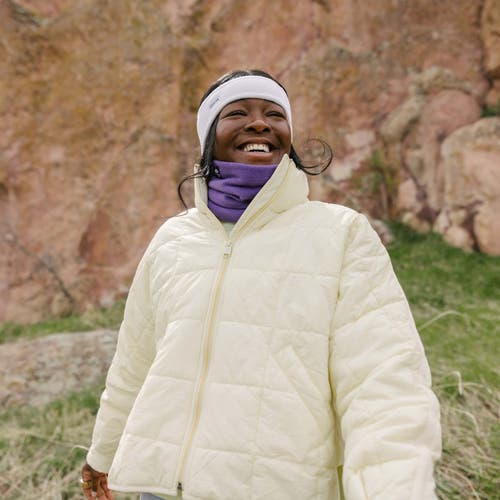Turtle Fur Double-layer Fleece Neck Warmer In White
