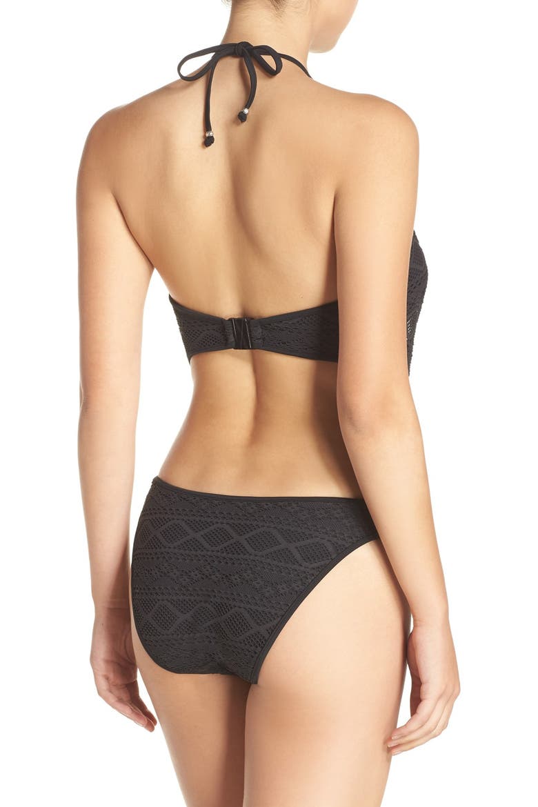 Underwire One-Piece Swimsuit, Alternate, color, BLACK