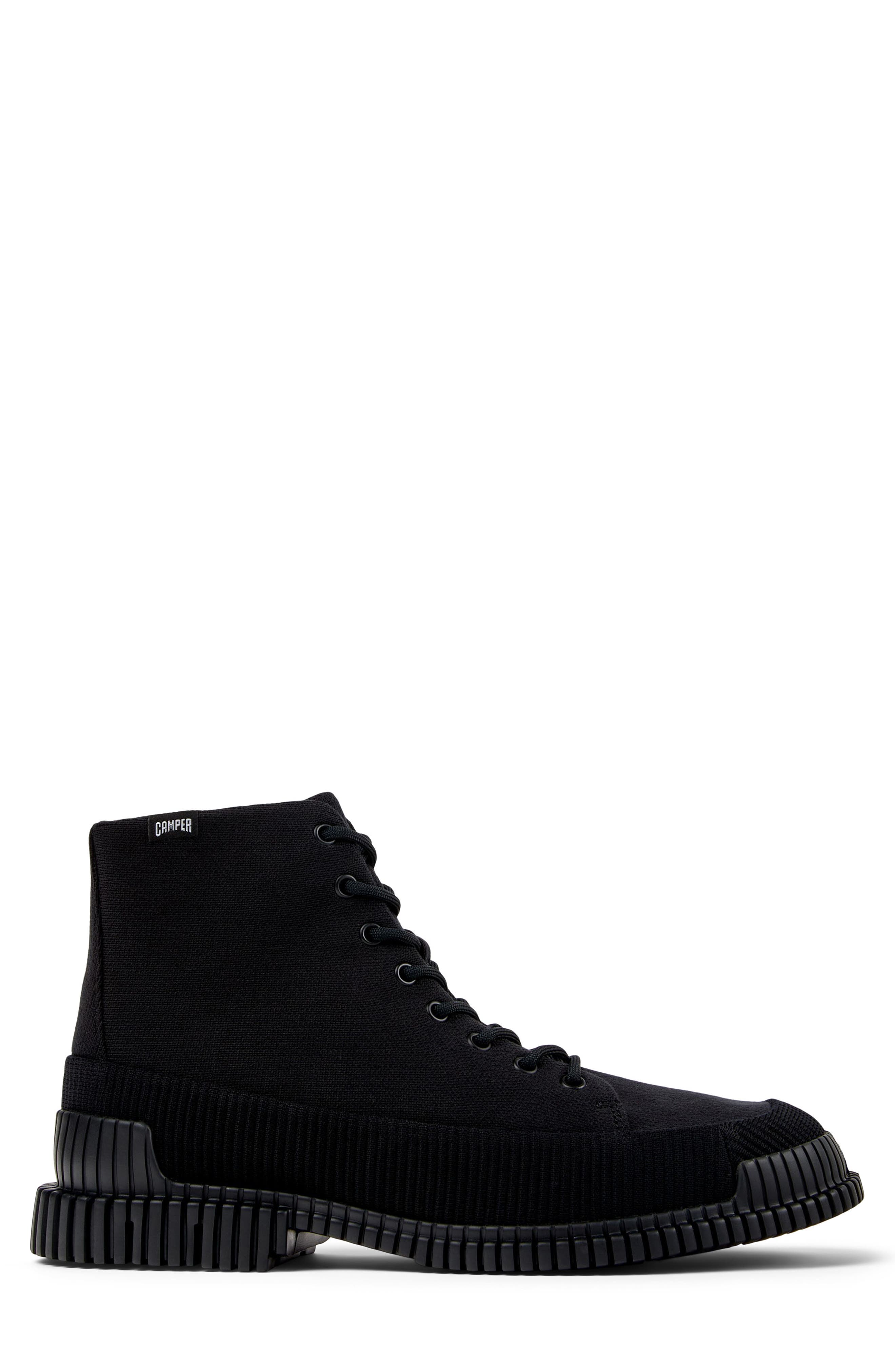 Camper Pix Combat Boot, Alternate, color, Black
