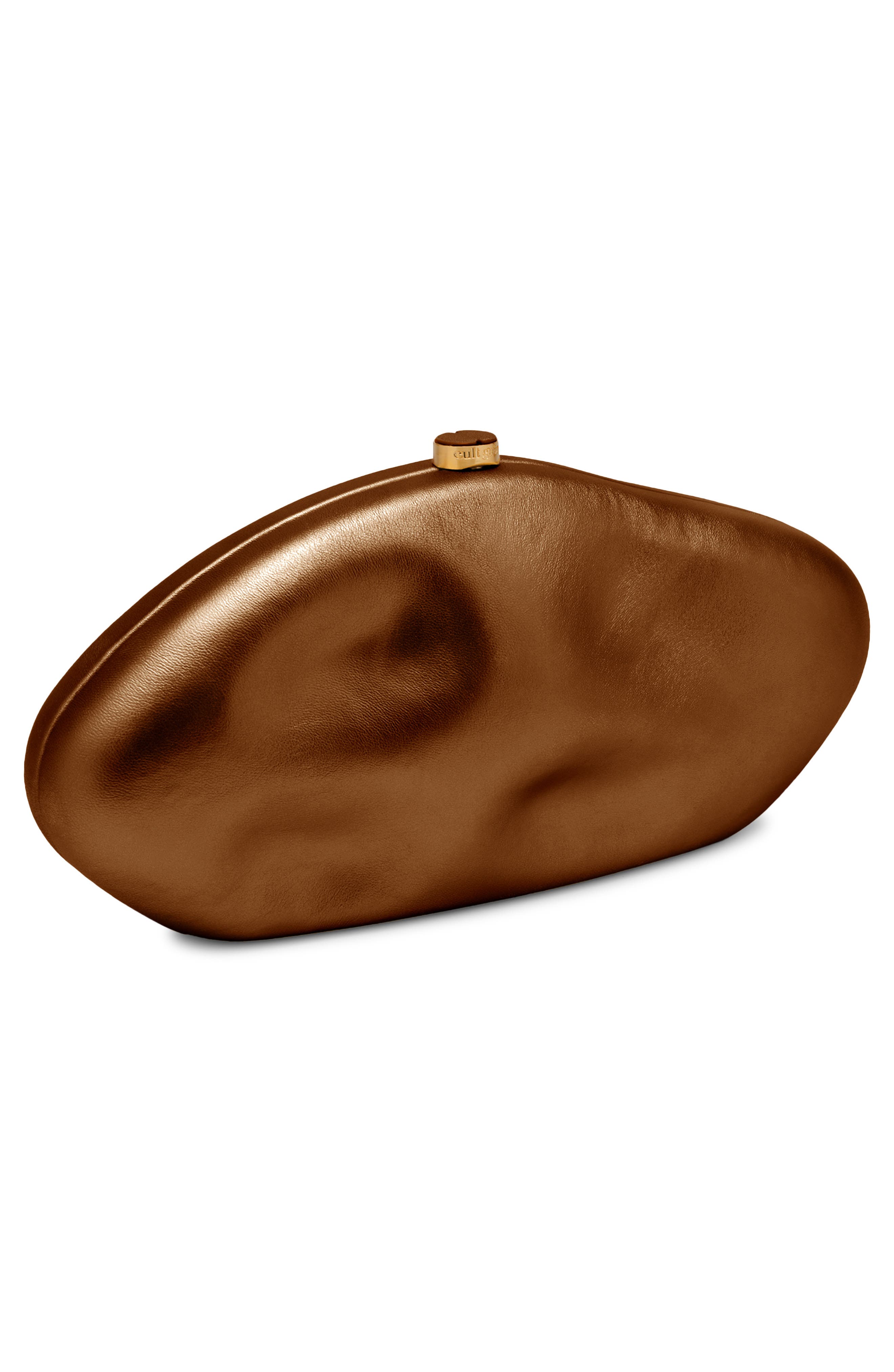 The Caldera Leather Clutch, Alternate, color, BRONZE