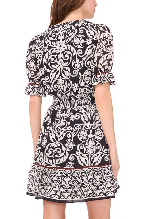 Halogen ® V-neck Short Sleeve Tiered Dress In Black