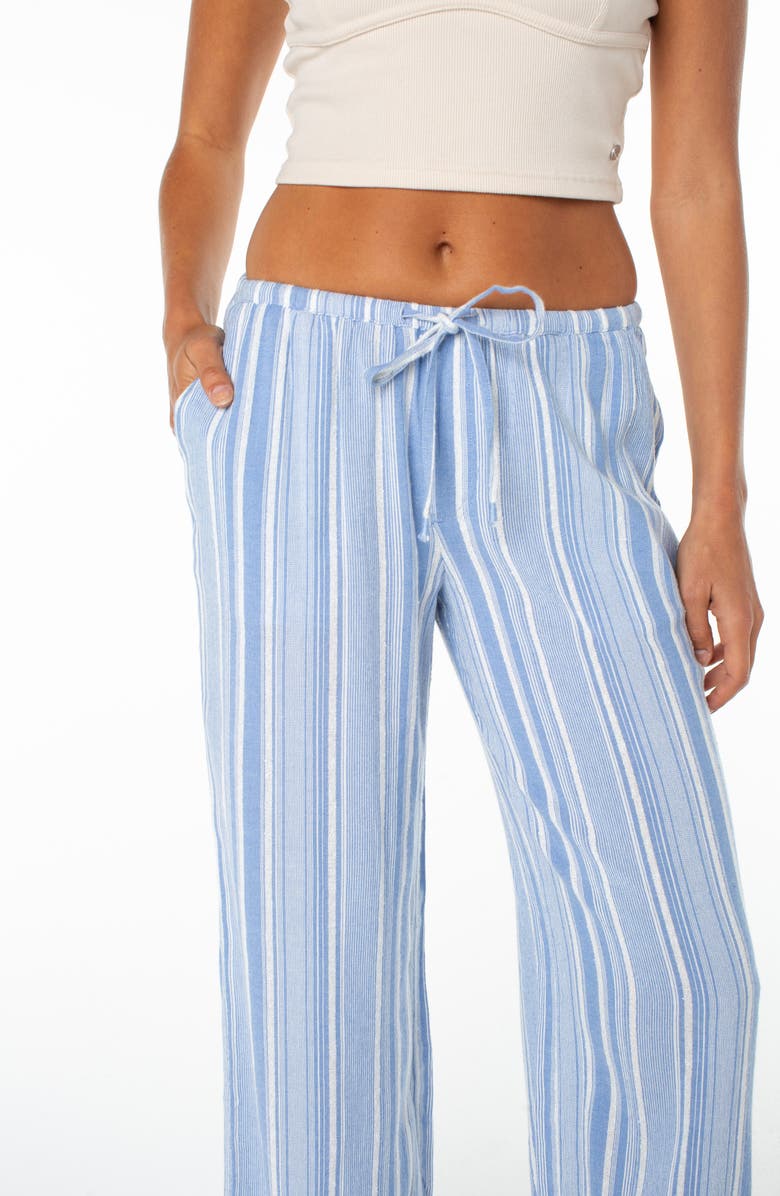 Roxy Ilya Stripe Straight Leg Pants, Alternate, color, Cornflower