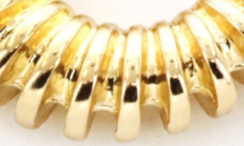 Panacea Set Of 3 Textured Hoop Earrings In Gold