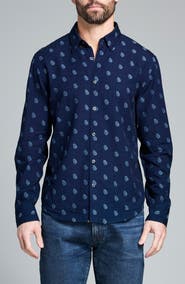 Billy Reid Pelican Paisley Wilson Button-Up Shirt