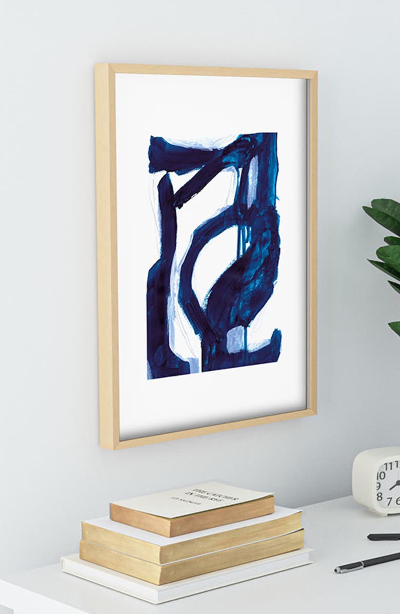 Deny Designs Dan Hobday Blue Abstract Framed Art Print, Alternate, color, 