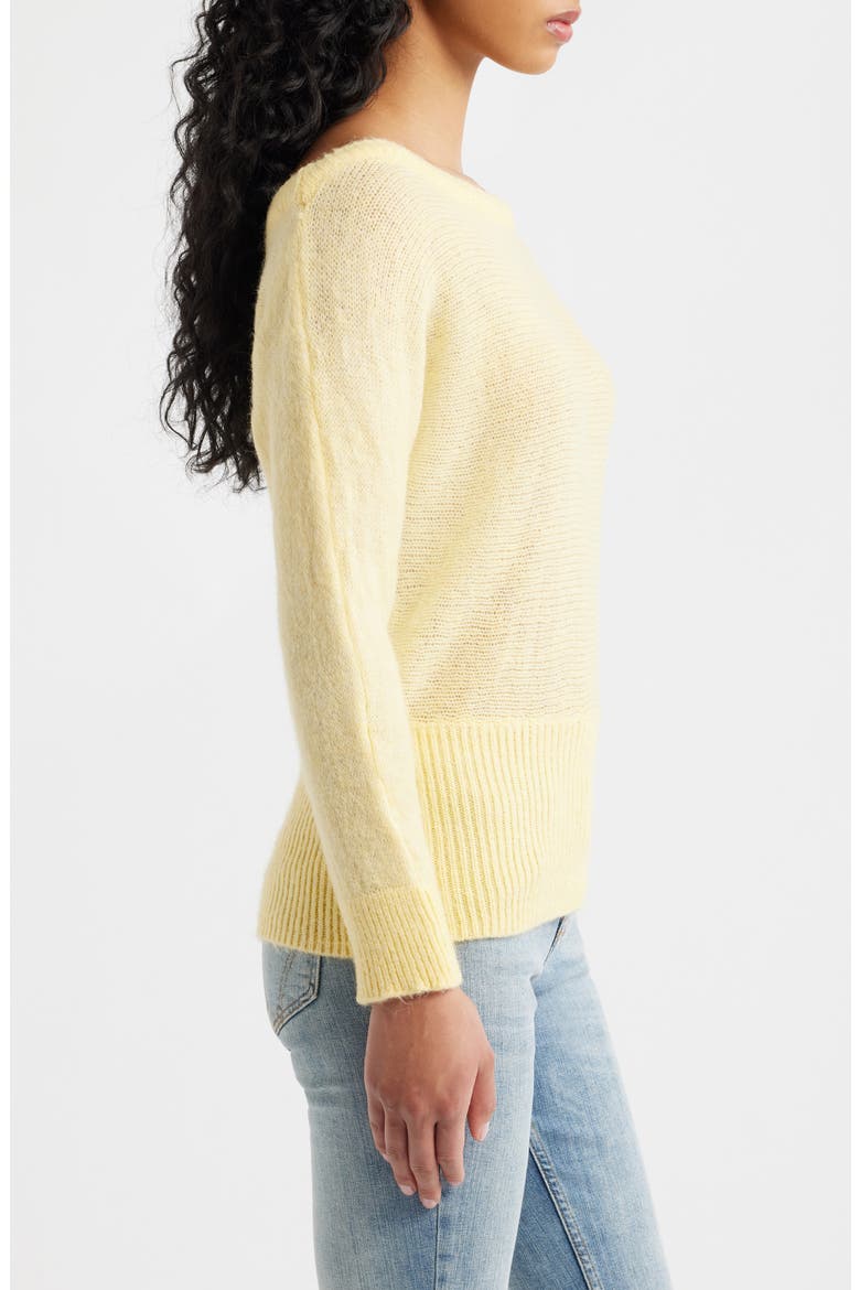 Off the Shoulder Knit Sweater, Alternate, color, YELLOW