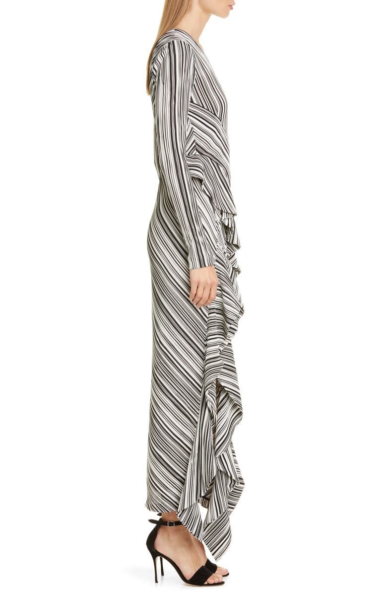 Galvan Taja Ruffle Long Sleeve Evening Dress, Alternate, color,