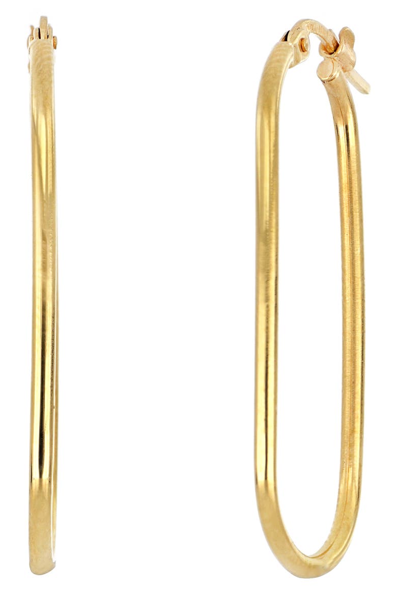 14K Gold Medium Tube Hoop Earrings (Nordstrom Exclusive), Main, color, YELLOW GOLD