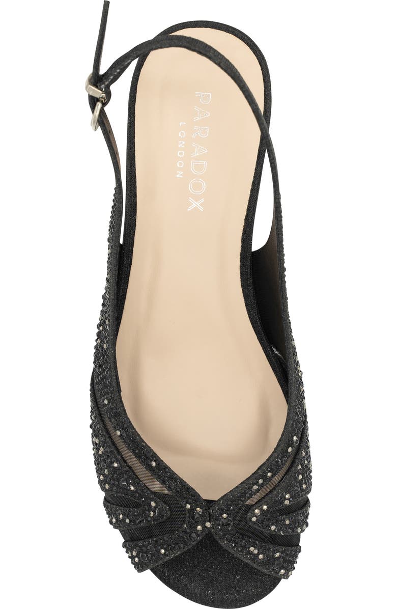 Paradox London Pink Jocelyn Slingback Wedge Sandal, Alternate, color, Black