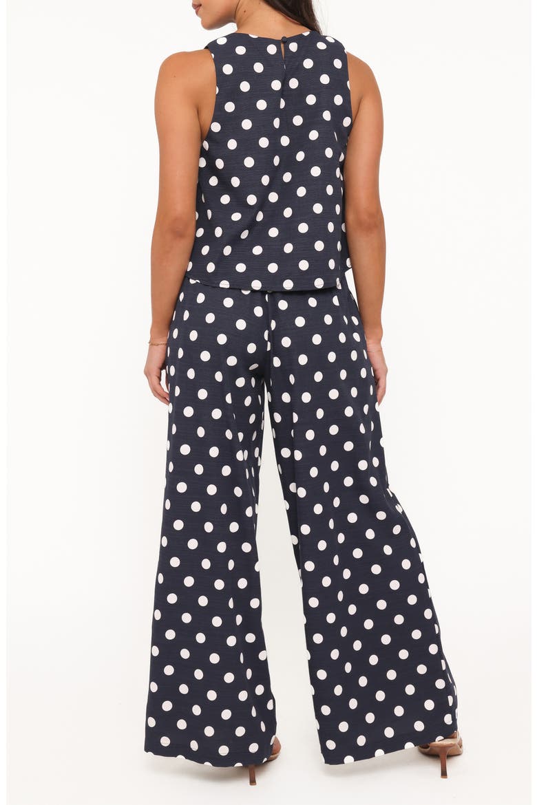 Jillian 2-Piece Smocked Pant Set, Alternate, color, NAVY POLKA DOT
