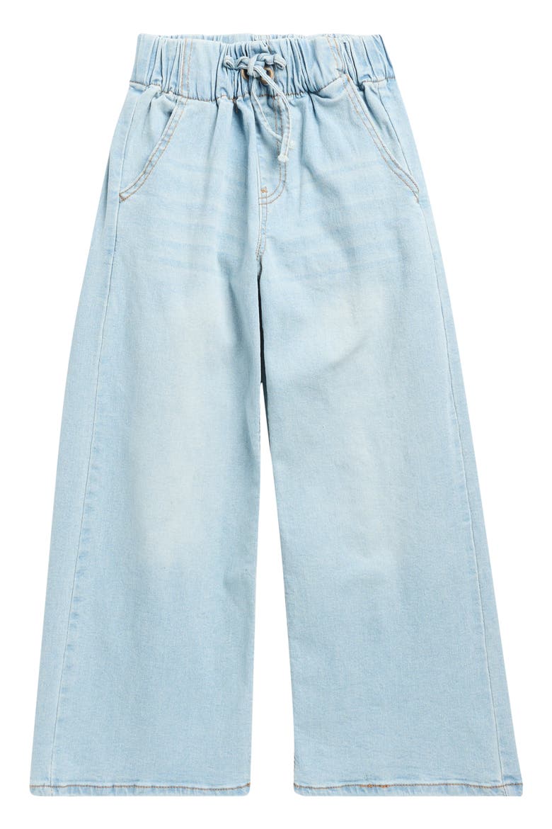 Kids' Wide Leg Pants, Main, color, LIGHT WASH