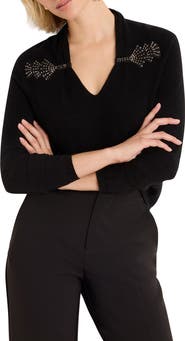 NIC+ZOE Shimmer Cinch Cotton Blend Sweater