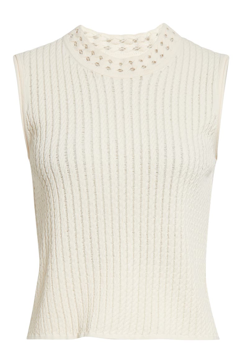 Cable Stitch Sweater Vest, Alternate, color, PLASTER