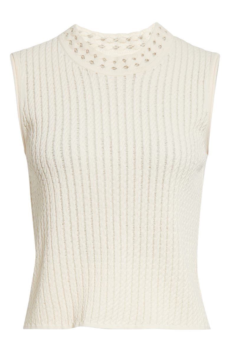 Jason Wu Collection Cable Stitch Sweater Vest, Alternate, color, Plaster