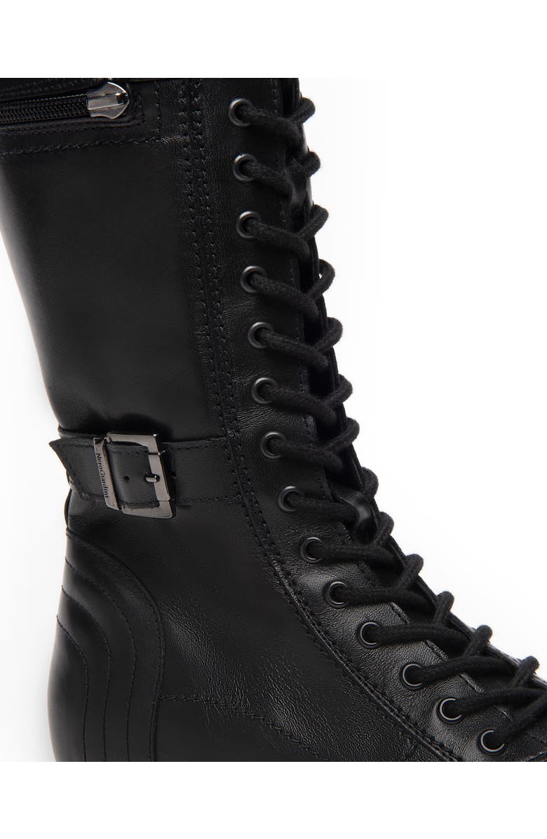 NeroGiardini Lace-Up Buckle Combat Boot, Alternate, color,