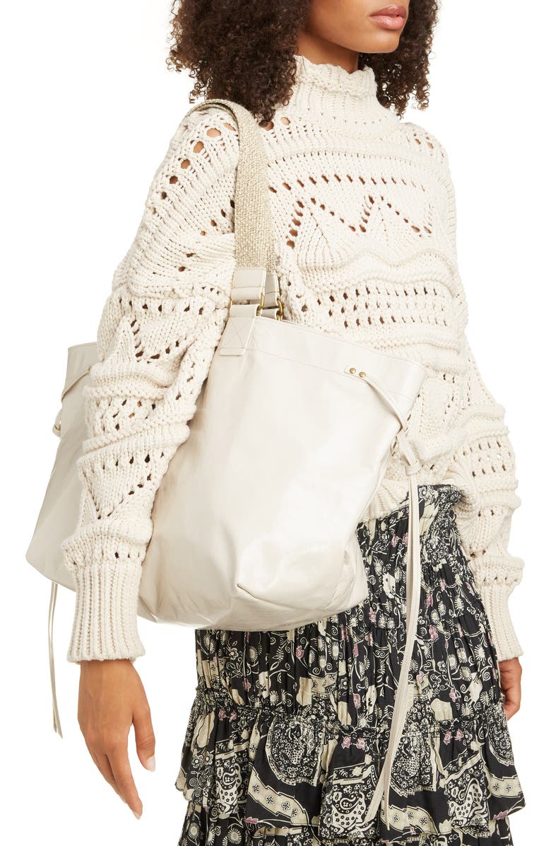 Isabel Marant New Wardy Leather Tote, Alternate, color,