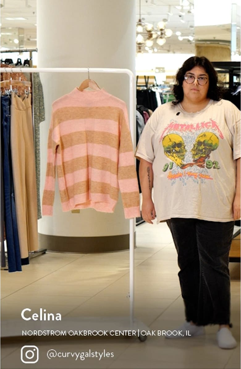 Upstate Stripe Mock Neck Sweater, sales video thumbnail