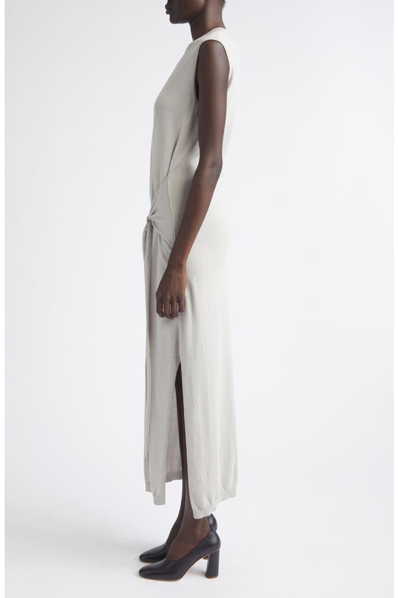 Knotted Cotton Crepe Sweater Dress, Alternate, color, MIST