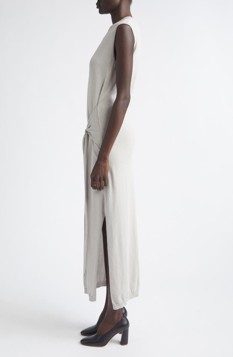Lemaire Knotted Cotton Crepe Sweater Dress, Alternate, color, Mist