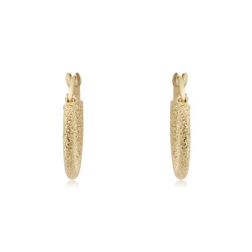 The Lovery Fine Jewelry Mini Mesh Gold Hoop Earrings In Gold