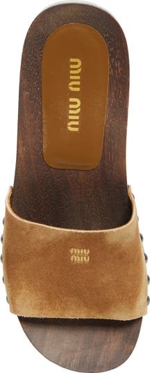 【送料&関税込】Miu Miu Clogs Sandals Miu Miu Clog Slide Sandal (Women) | Nordstrom