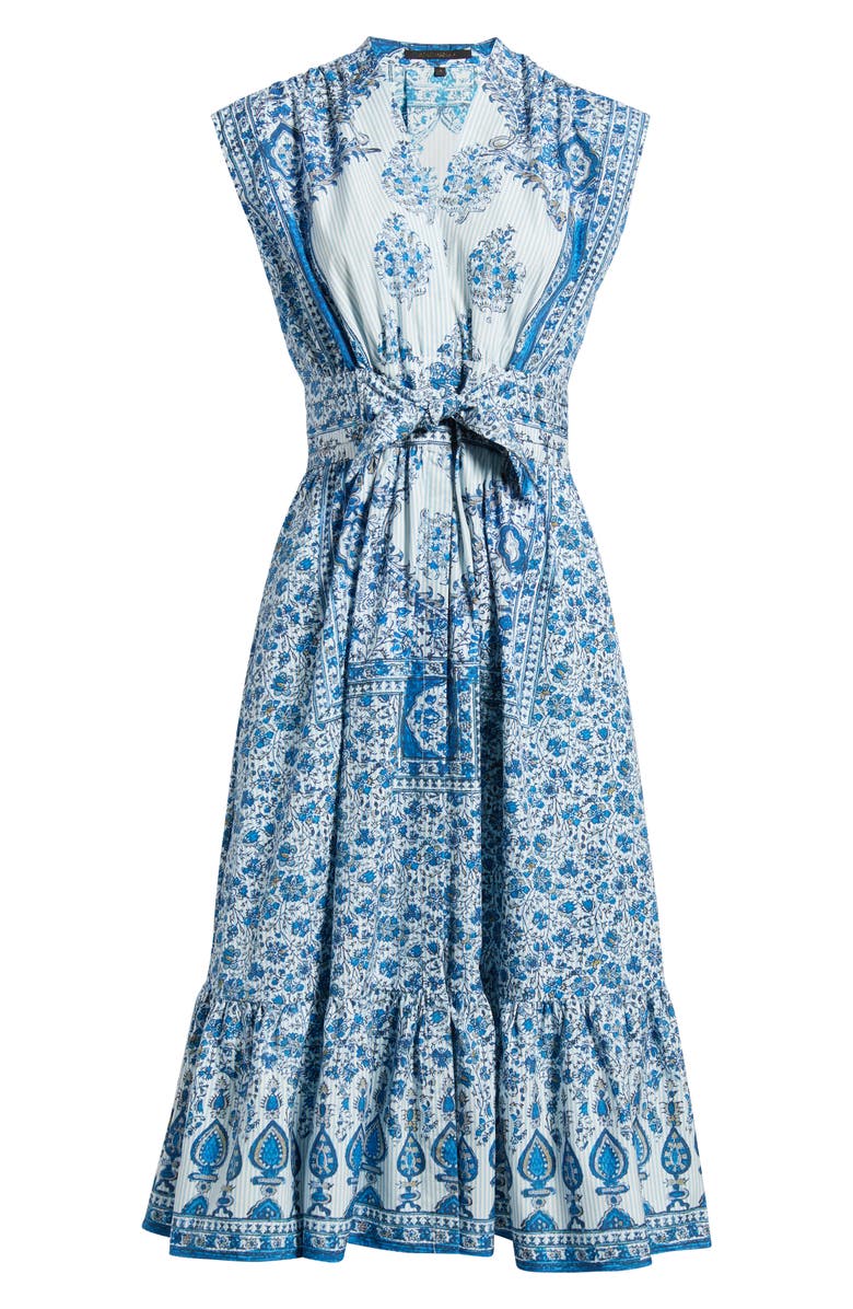 KOBI HALPERIN Ali Print Tie Waist Dress, Main, color,