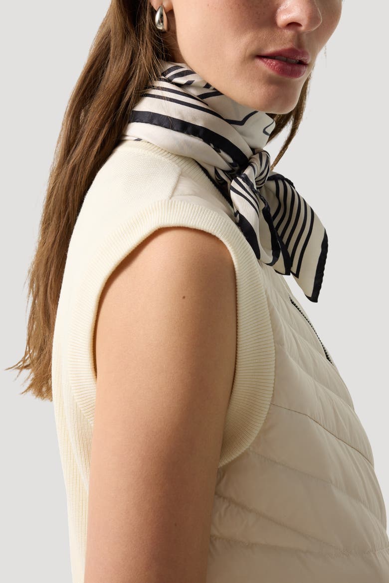 Zira Down Knitted Vest, Alternate, color, Cream