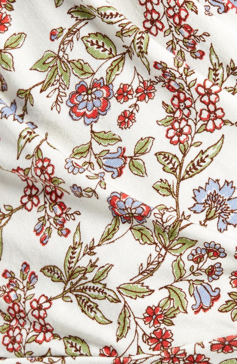 Loveappella Wrap Front Top, Alternate, color, Ivory/ Coral