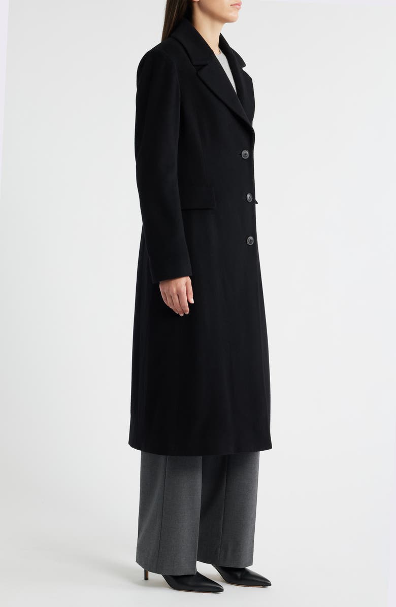 Fleurette Holland Wool Coat, Alternate, color, Black