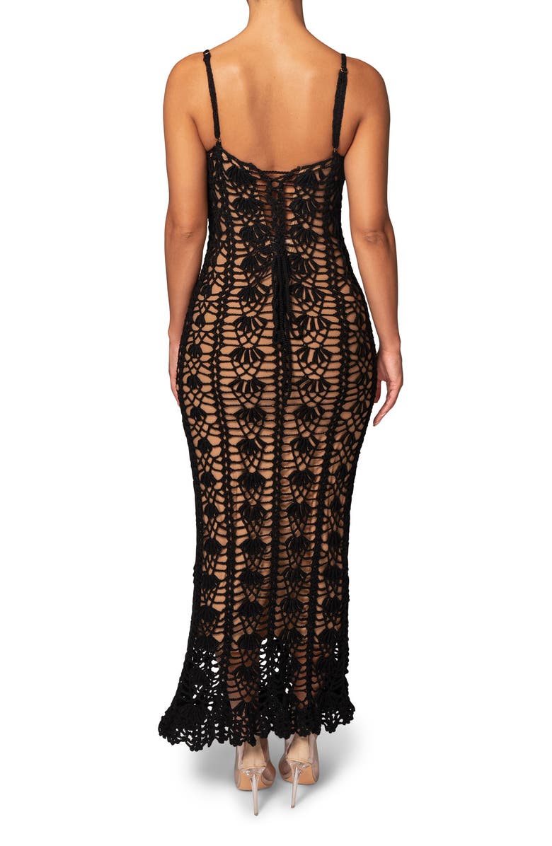 JLUXLABEL Odyssey Crochet Maxi Dress, Alternate, color,