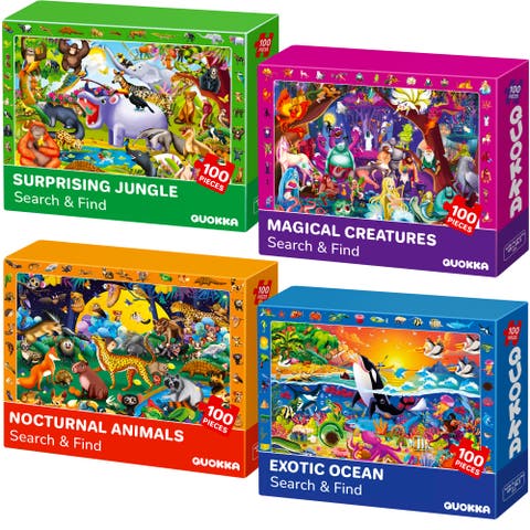 100 Piece Jigsaw Puzzles for Kids - Animal, City, Nature & Everyday Life Themes